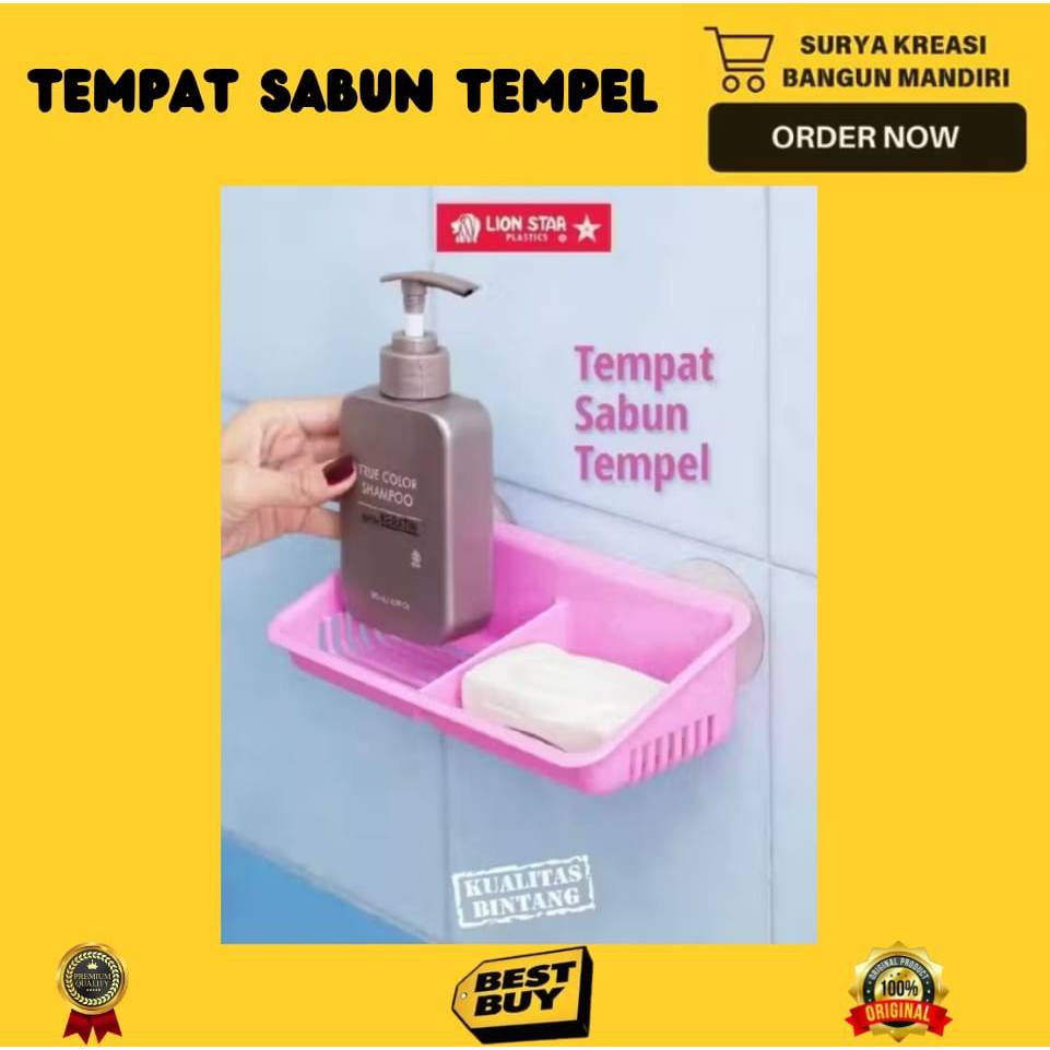 TEMPAT SABUN MANDI TEMPEL LION STAR - TEMPAT SABUN BATANG SEKAT 2 - TEMPAT SABUN DINDING - SOAP HOLD