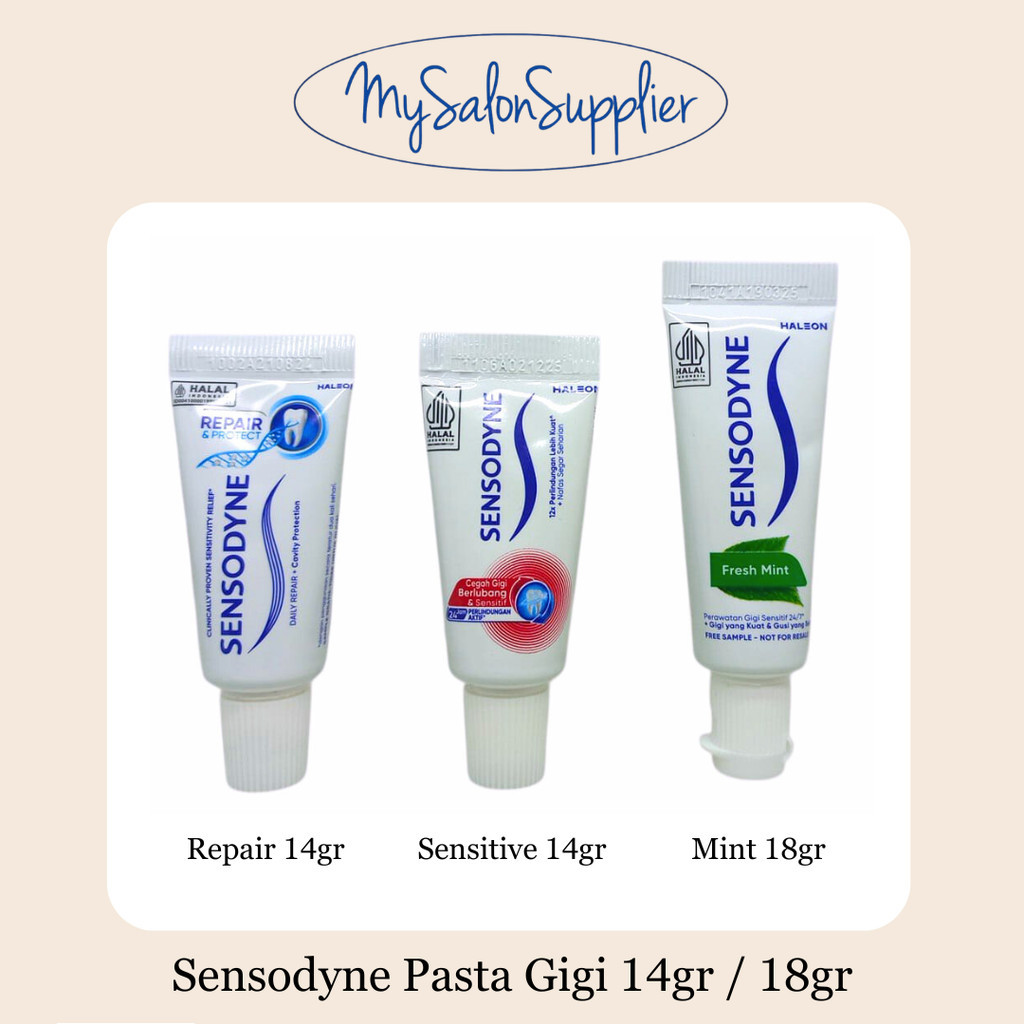 Sensodyne Pasta Gigi / Odol Repair & Protect 14g / Sensitive 14g / Fresh Mint 18g (diskon)