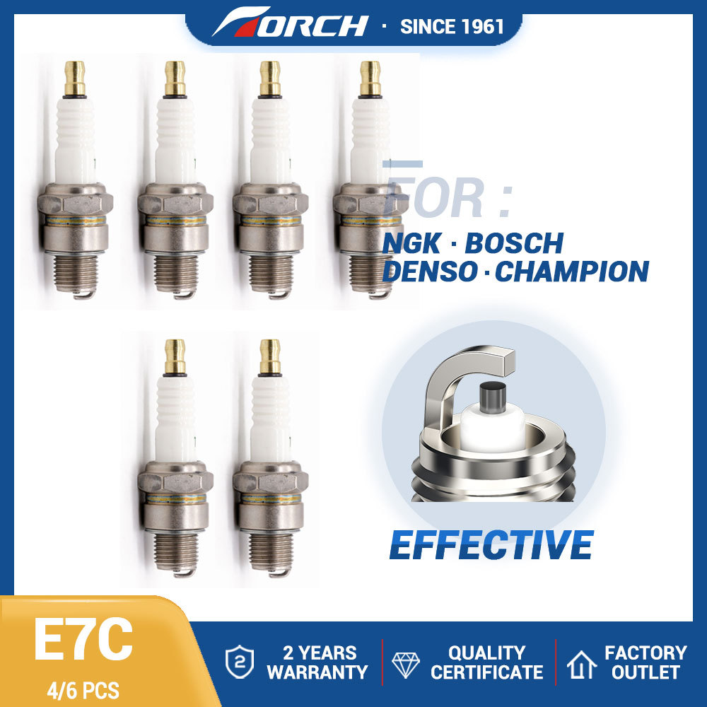4/6PCS Spark Plugs TORCH E7C Replace for Candle DENSO W22FS BERU 0001445702 SUZUKI 09482-00082 09482