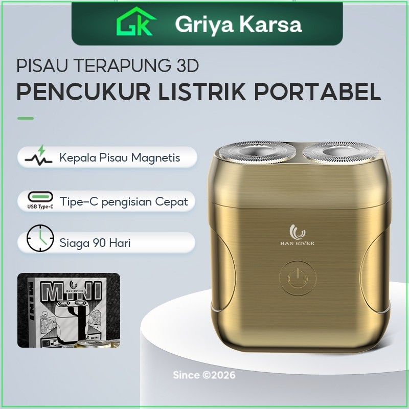 GriyaKarsa.Id -  Alat Cukur Kumis Dan Jenggot 120g Alat Cukur Saku Elektrik Waterproof Portable Cuku