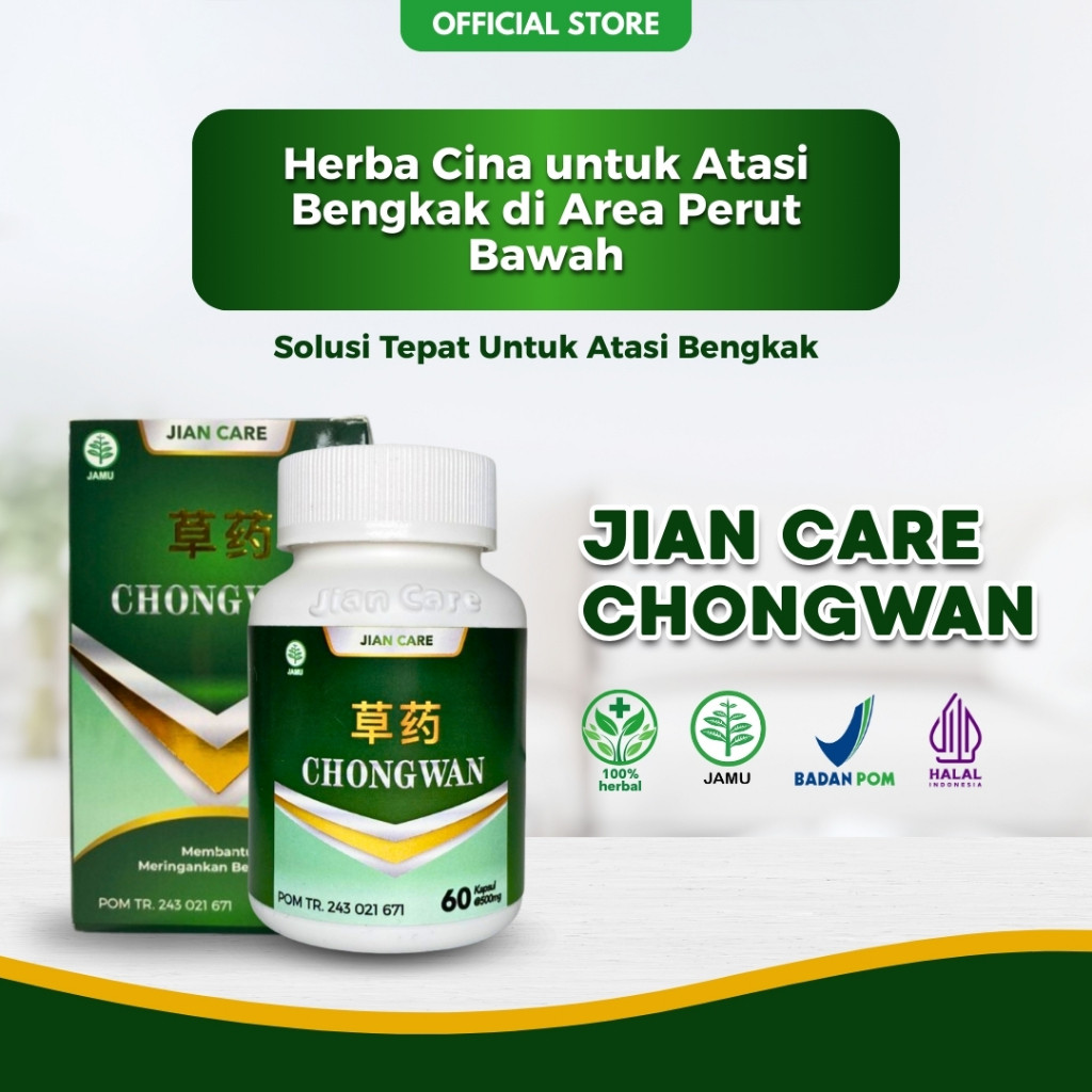 Jian Care Chongwan - Obat Herbal Cina Bantu Atasi Hernia Tanpa Operasi Isi 60 Kapsul By Alava COD