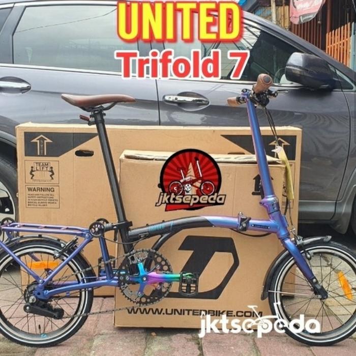Sepeda Lipat United Trifold 7 - Rainbow