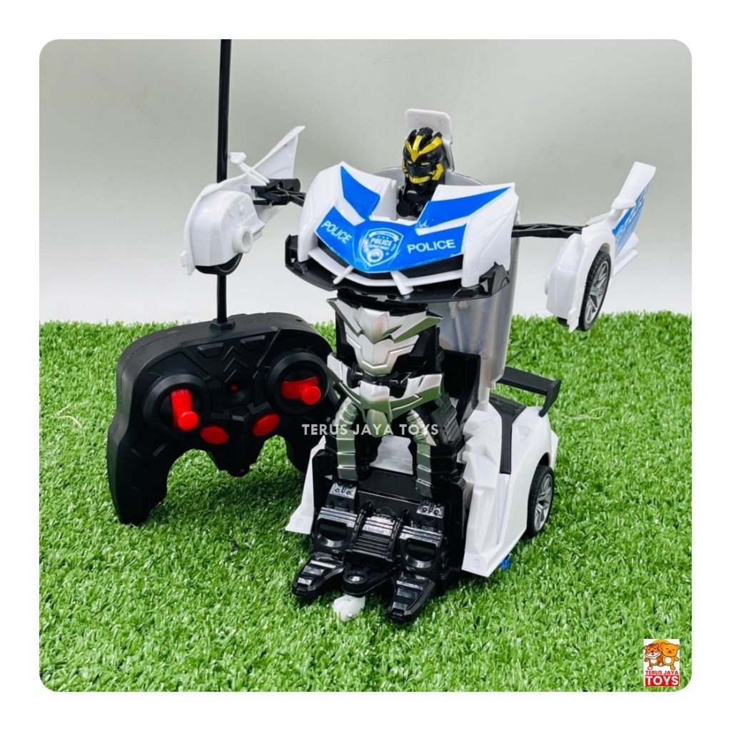 MAINAN RC MOBIL POLISI REMOT / MOBIL ROBOT REMOTE CONTROL