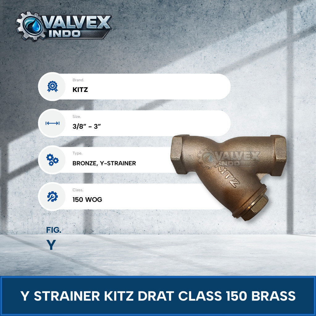 Y STRAINER KITZ KUNINGAN 1" INCH DRAT ORIGINAL T1370