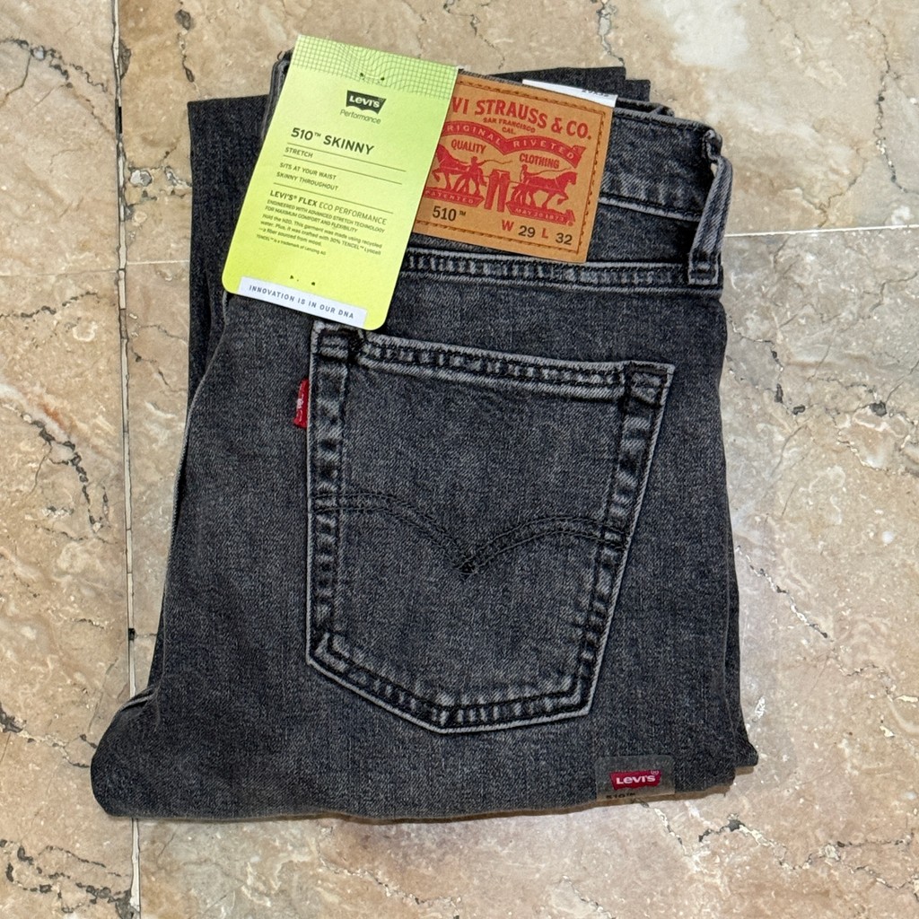 Celana Panjang Jeans Pria Levis 510 Skinny Fit Stretch original Grey 510-1302