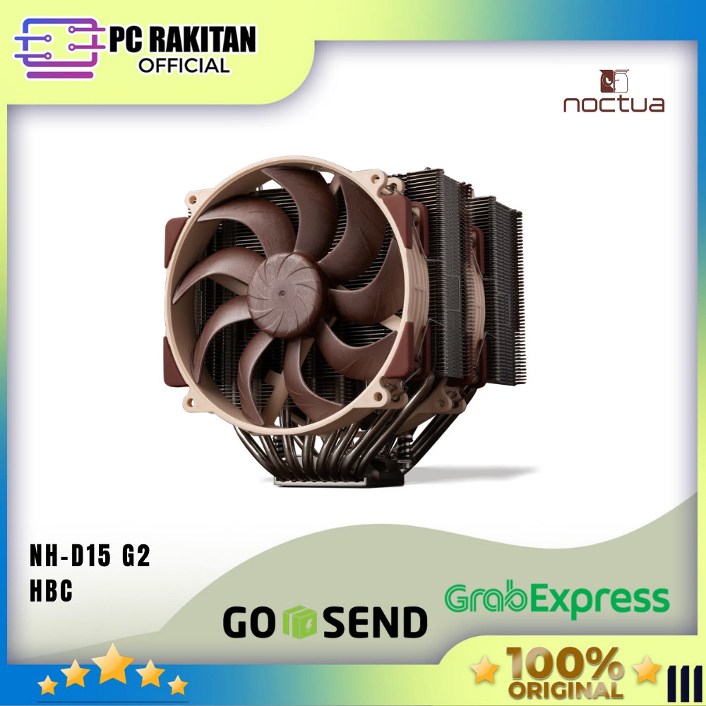 NOCTUA CPU AIR COOLER NH-D15 G2 HBC DUAL TOWER (2X 140MMX150MM NF-A14X25R G2 PWM FANS + 8 HEATPIPES)