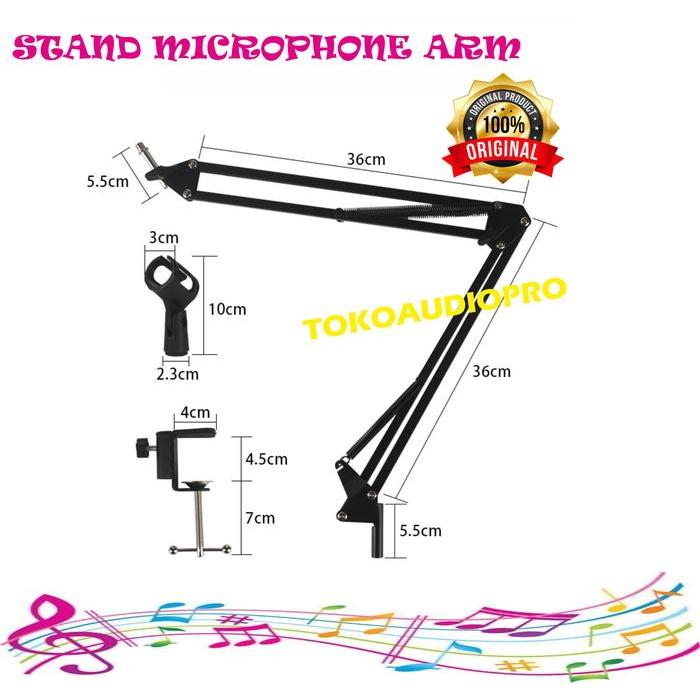 Stand mic studio murah / stand mic jepit /arm stand
