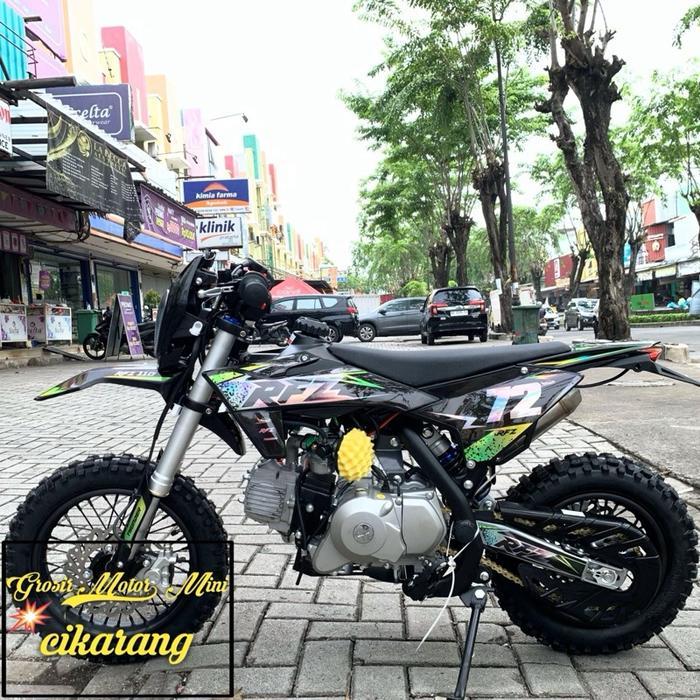 MOTOR MINI TRAIL 110CC RFZ NEW MATIC MESIN 4TAK - Hijau Jok Hitam