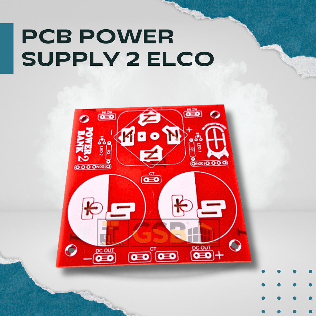PCB Penyearah Power Supply 2 Elco AC ke DC Untuk Amplifier Dioda Bridge Kiprok