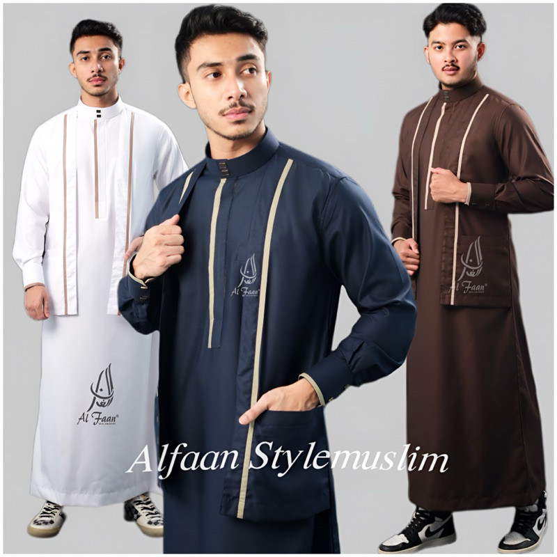 Jubah Slimfit ALAWI Jubah pria Gamis Pria  jubah gamis pria muslim jubbah thobe busana muslim kurta 
