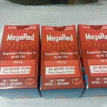 Promo Schiff Mega Red Superior Omega-3 Krill Oil 350mg 130 Softgels MegaRed Original