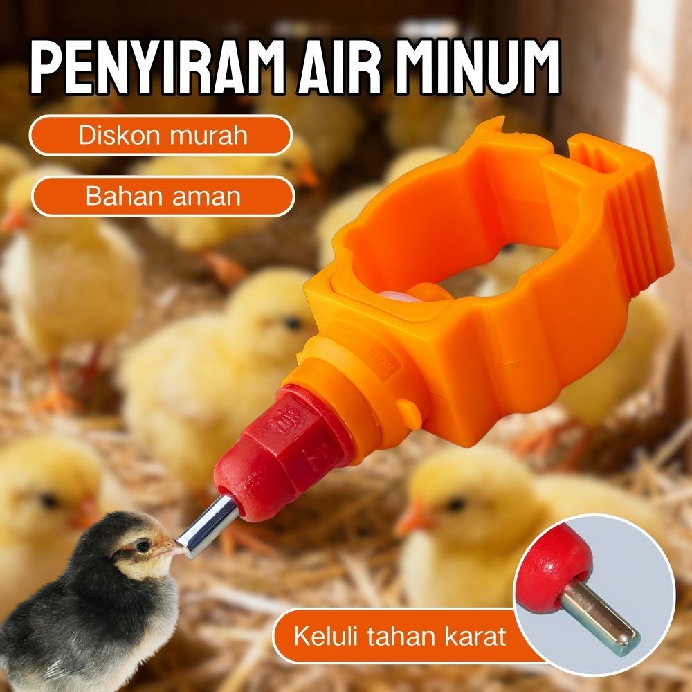 10Pcs Nipple Ayam Otomatis Nipel Ayam Niple Drinker Ayam Nepel Minum Ayam Petelur Alat Minum Unggas