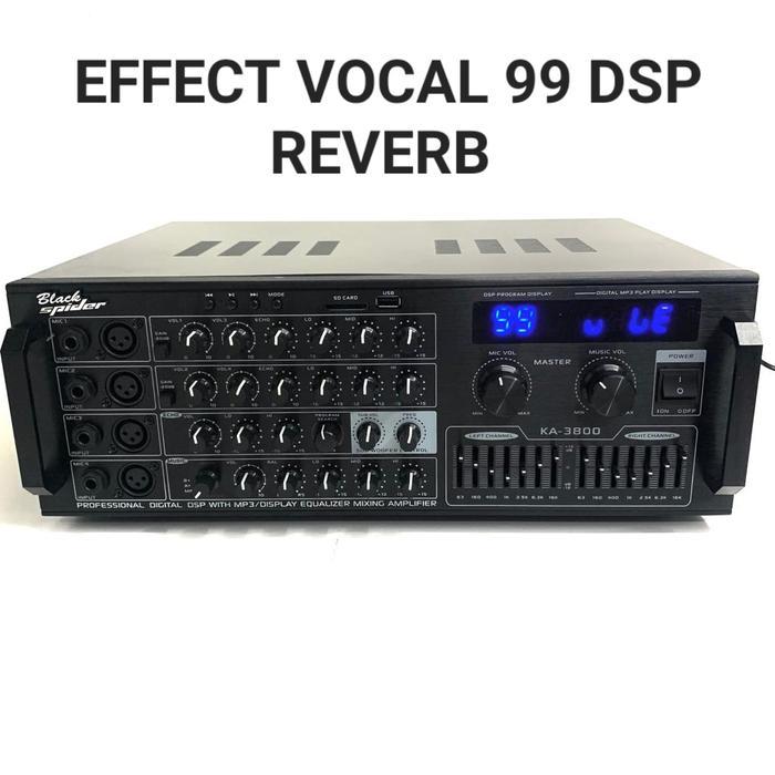 POWER MIXER BLACKSPIDER KA3800 BLUETOOTH EFFECT VOCAL DSP REVERB