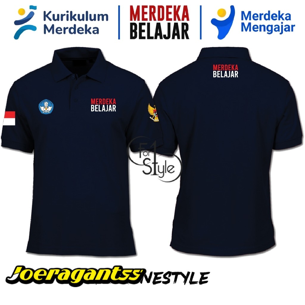 POLO SHIRT KAOS KERAH MERDEKA BELAJAR - POLO MERDEKA BELAJAR - KAOS KERAH MERDEKA BELAJAR