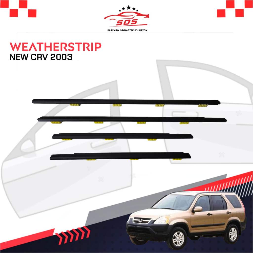 Pelipit Kaca Pintu Weatherstrip Luar Honda New CRV GEN 2 2003 ASLI