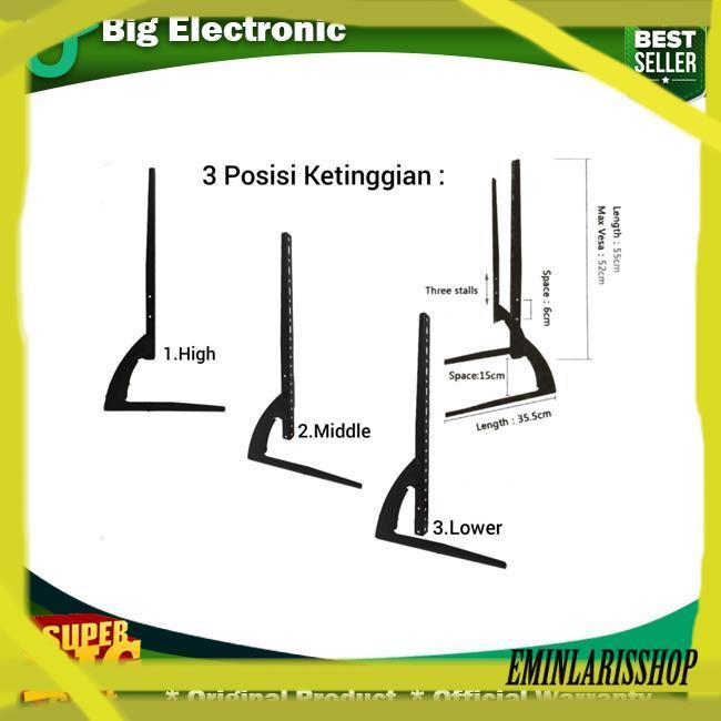 Kaki Tv Stand Bracket Led 75 65 55 50 43 inch Universal Semua Merk Tv - 22-32 INCH