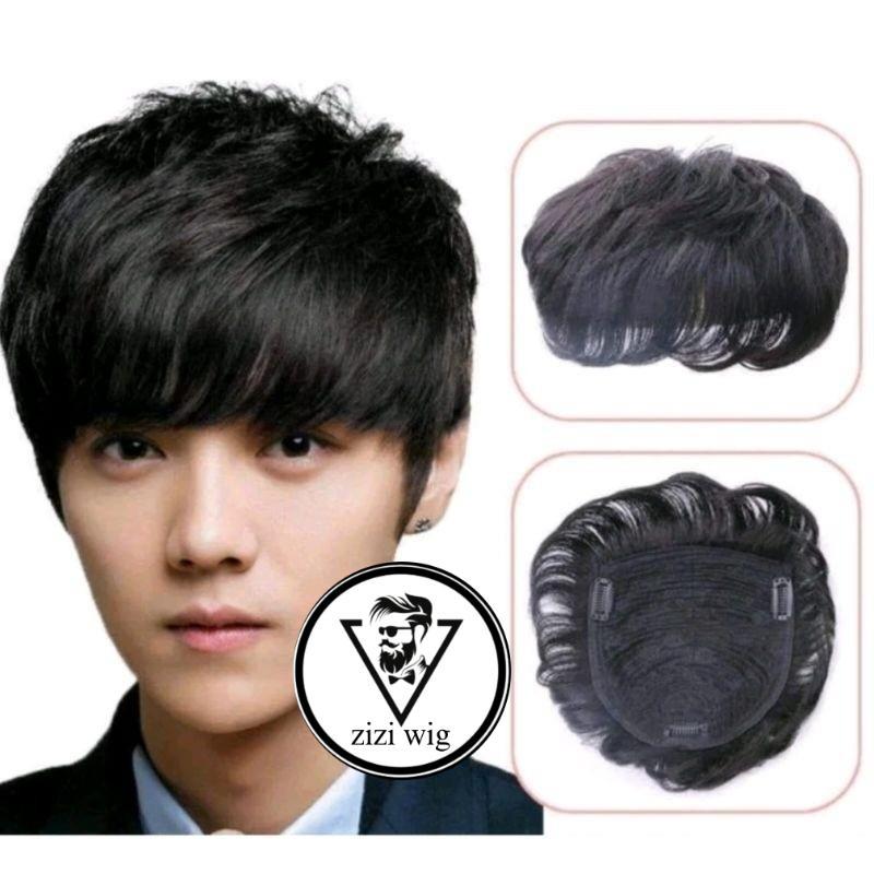 Rambut Palsu Penutup Botak / TOUPEE / Penutup Botak Pria