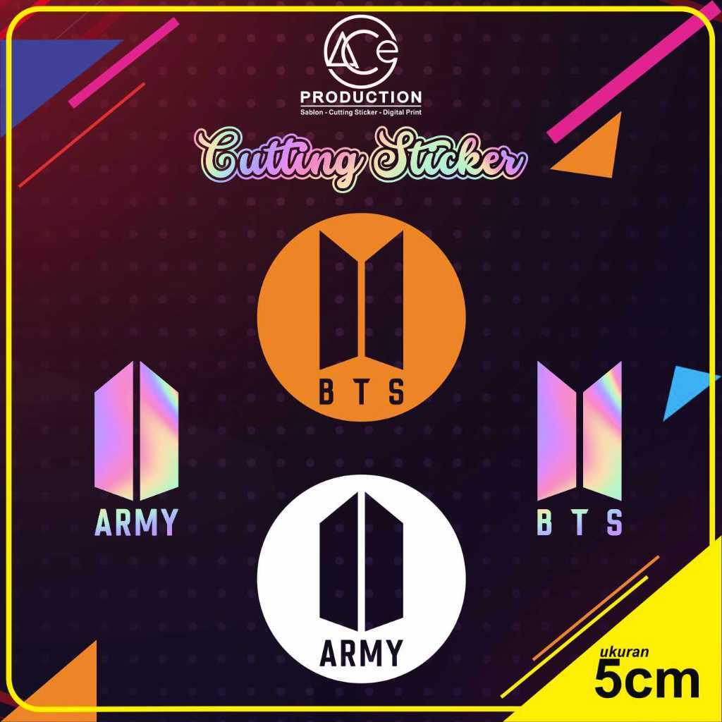 STIKER/ STICKER CUTTING LOGO BTS ARMY