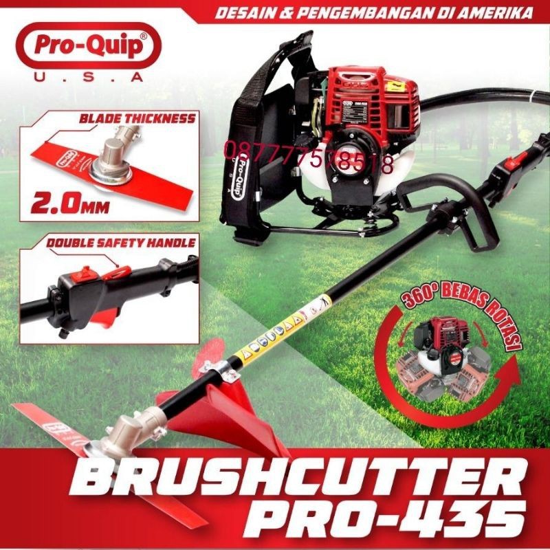 Fullset Lengkap Mesin potong rumput profesional ProQuip Pro 435 ProMax Mesin Potong Rumput  Pro Quip
