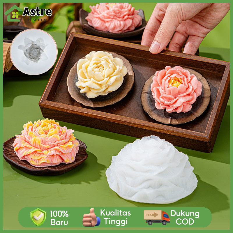 DIY 3D Bunga Cetakan Puding Fondant Silikon Lilin Bunga Cetakan Penyebar Bunga Cetakan Jelly Cetakan