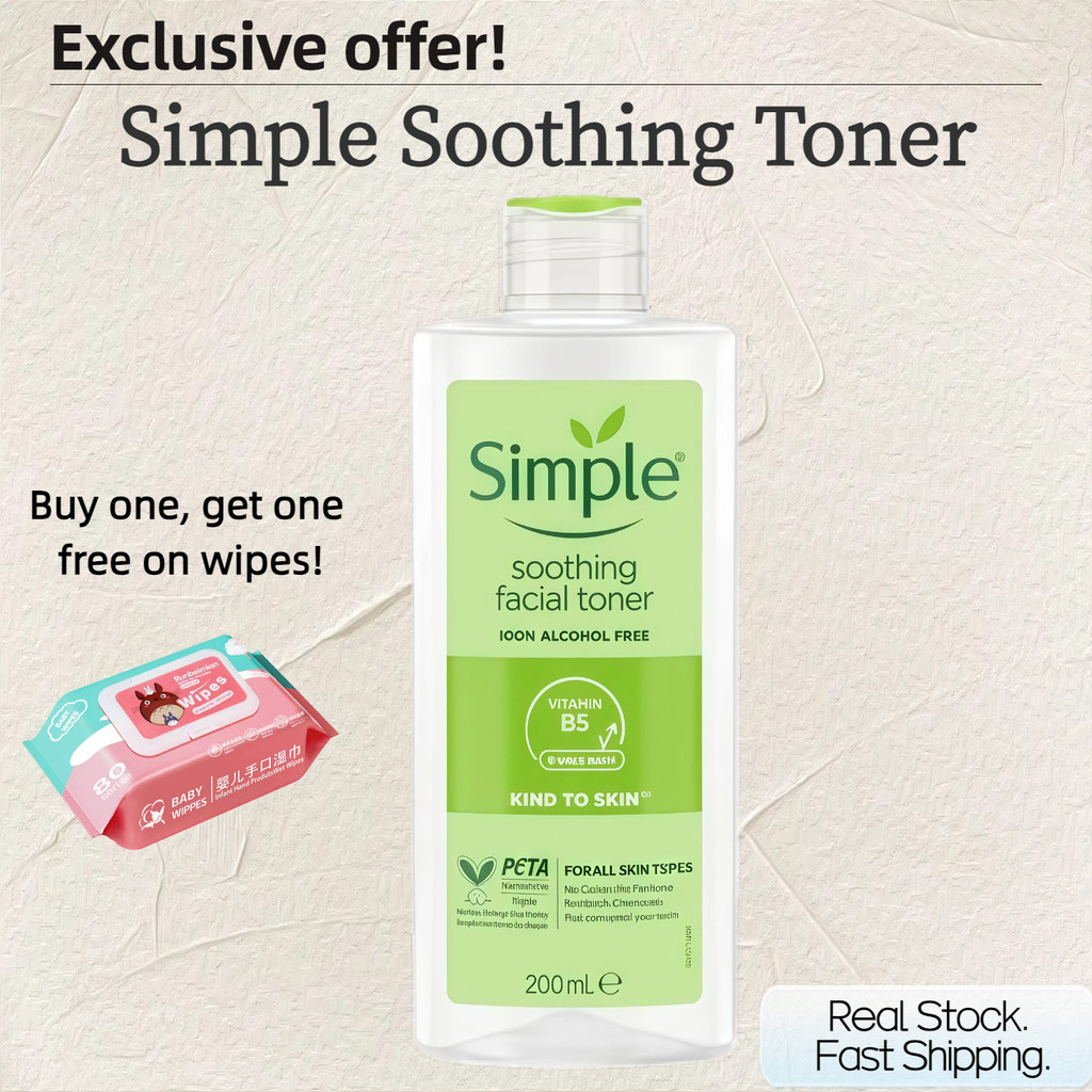 Simple Kind-to-Skin Soothing Toner, 200ml – An Alcohol-Free, Hydrating & Refreshing Facial Toner 246