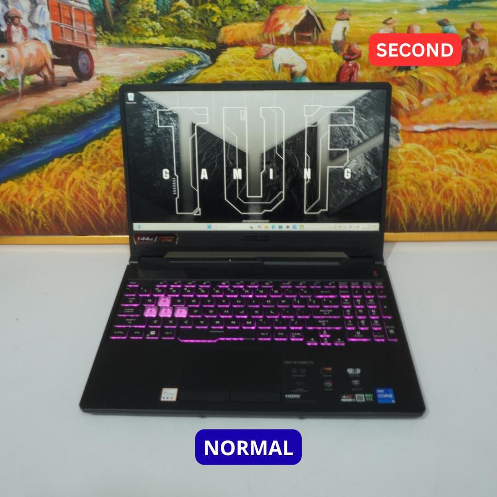 ASUS TUF GAMING F15 FX506HF_FX506HF I7 11800H 8 GB (14") LAPTOP SECOND ORIGINAL SINAR MUTIARA CELL