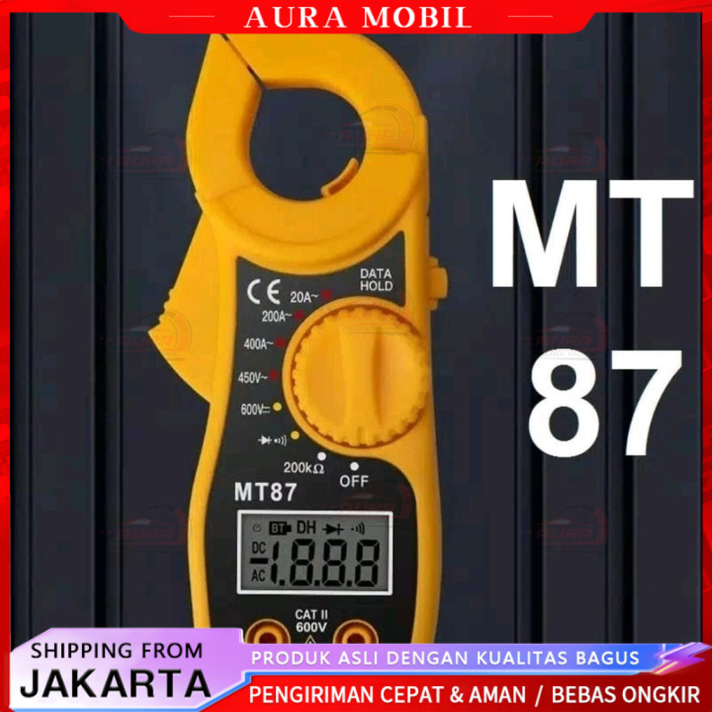 MT87 Digital Clamp Meter MT-87 Tang Ampere Multimeter Kabel Tester Ukur Arus Tegangan Listrik Tang A