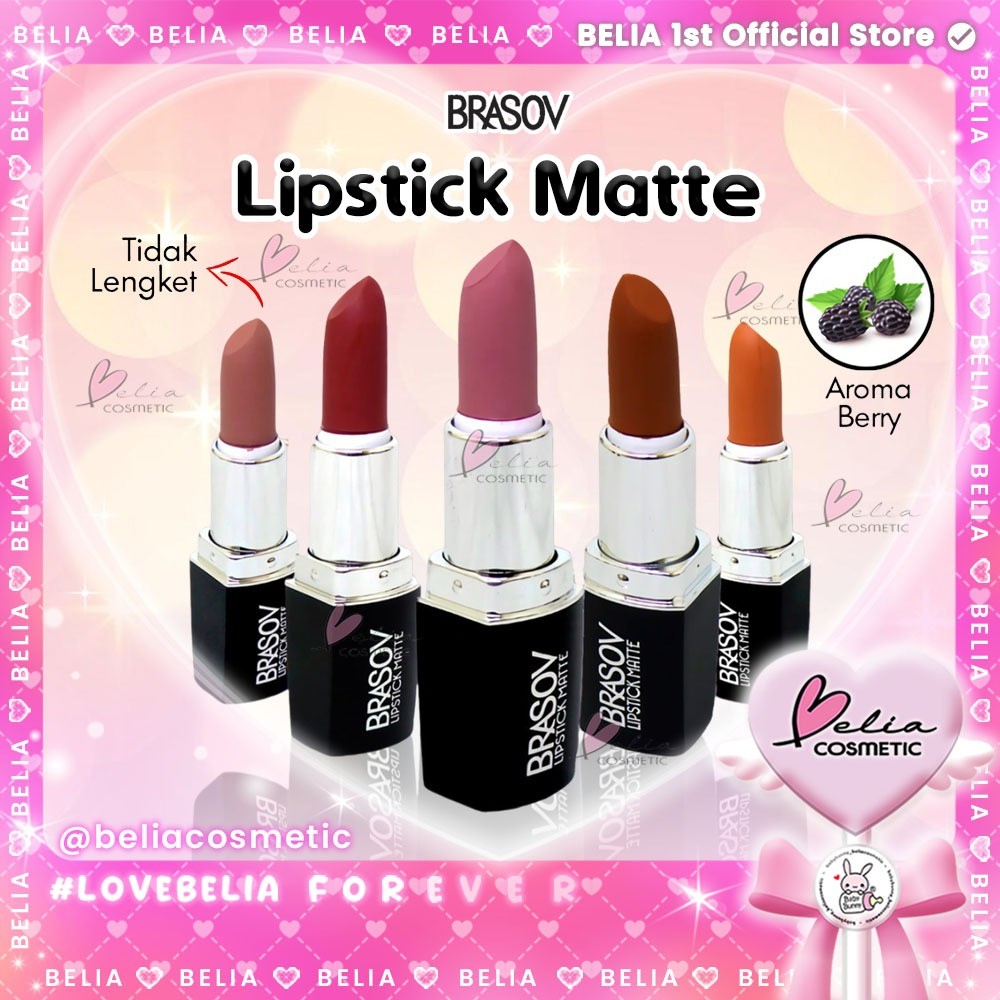 BELIA  BRASOV Lipstick Matte 3.8g BPOM | lipstik mate