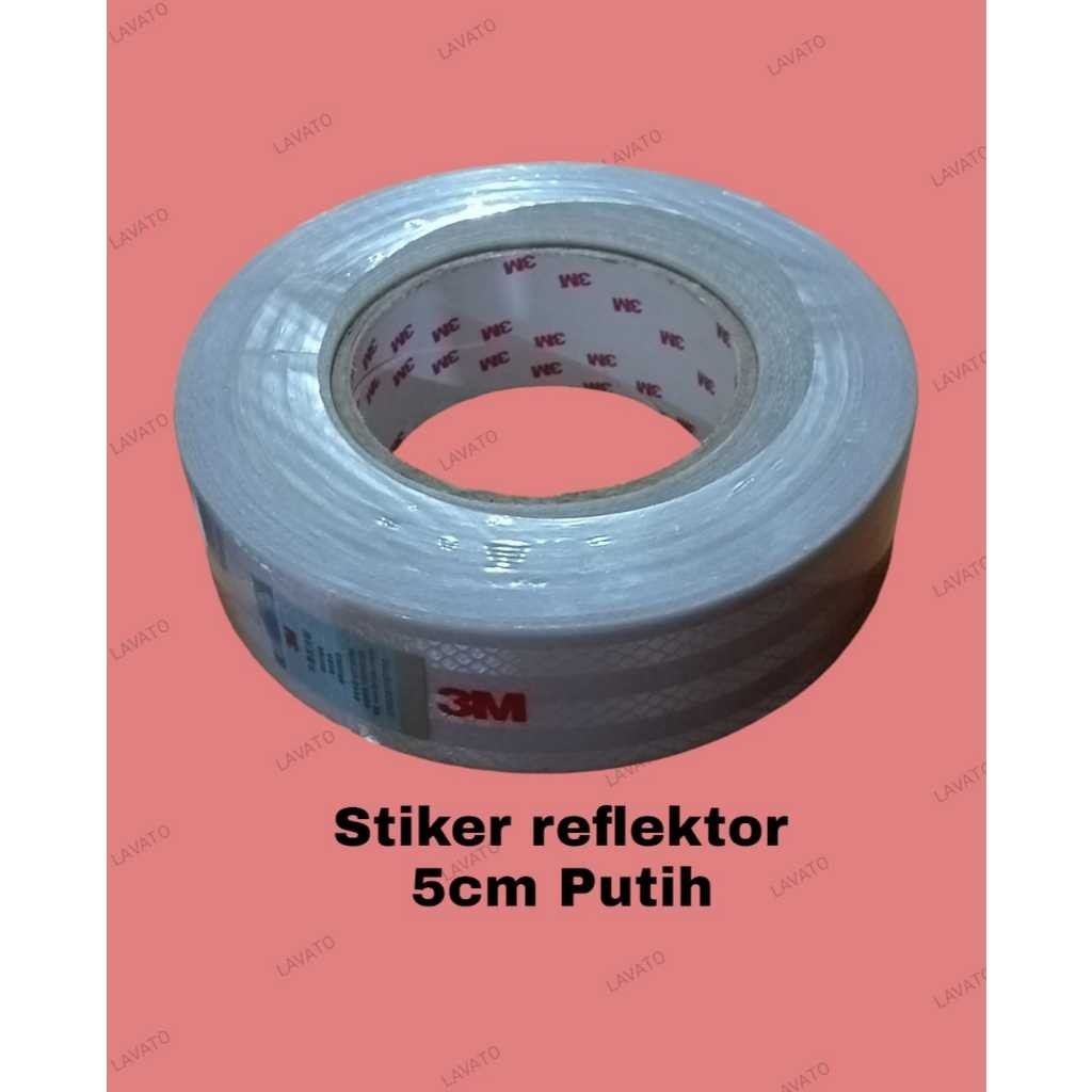 Stiker Reflektor 3M (5cm) Merah/ Kuning/ Putih