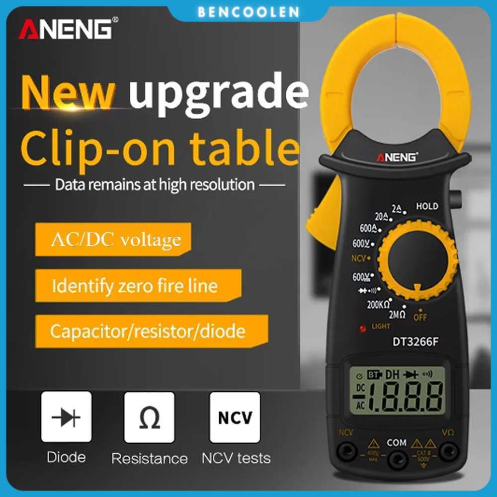 ANENG Digital Multimeter Tang Ampere Voltage NCV Tester Clamp - DT3266F