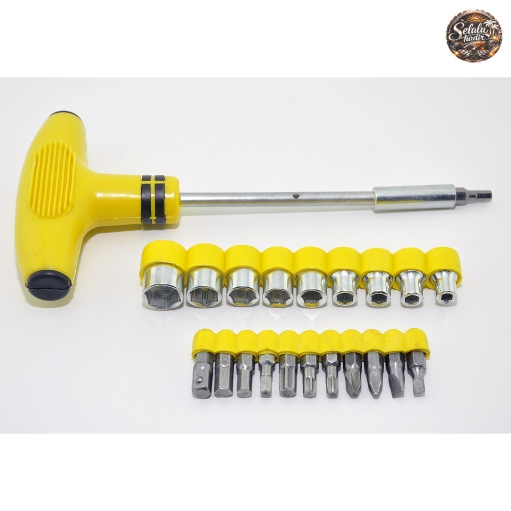 Obeng set Kunci Set Multifungsi Kunci Shock Obeng Palu T Obeng T Five Star Socket & Bits Set | Obeng