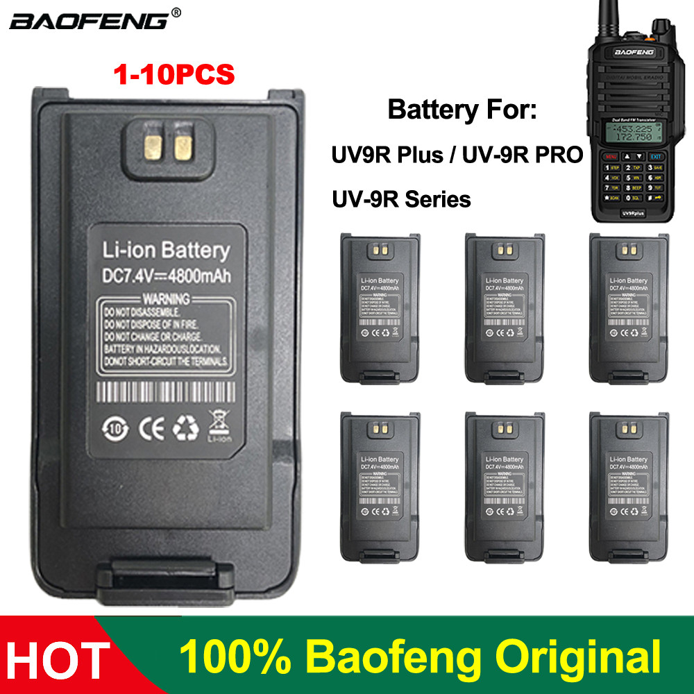 Original Baofeng UV-9R Series Original Li-ion Battery 7.4V 4800mAh Battery Charging For UV9R Plus UV