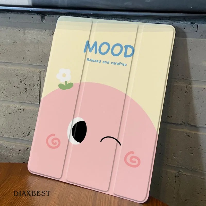 Ekspresi yang lucu Case Tablet 2in1 Bisa Dilipat + Anti Jatuh Cocok untuk ipad Air1/2 Gen 5/6 9,7 ” 