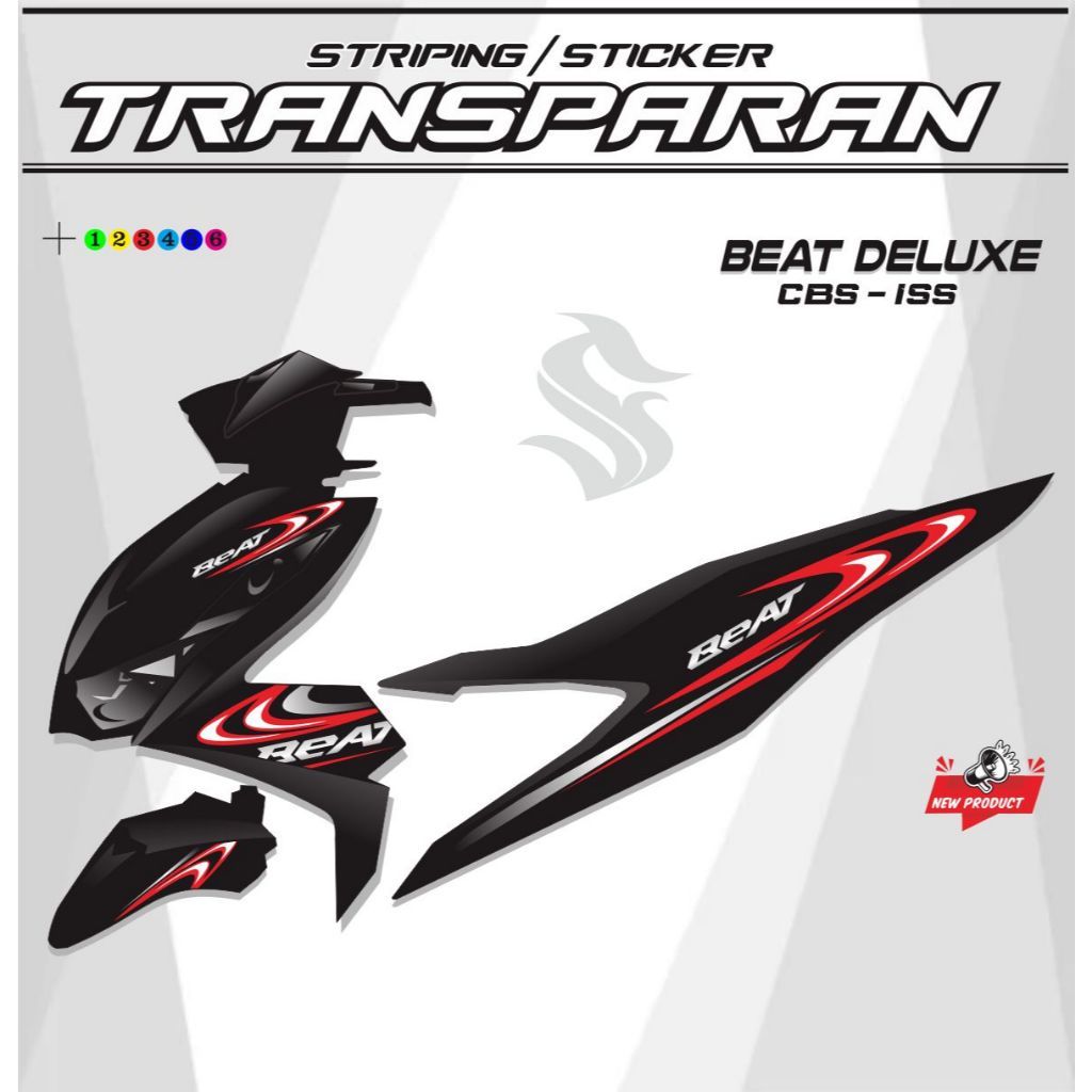 STRIPING STICKER MOTOR BEAT DELUXE CBS ISS