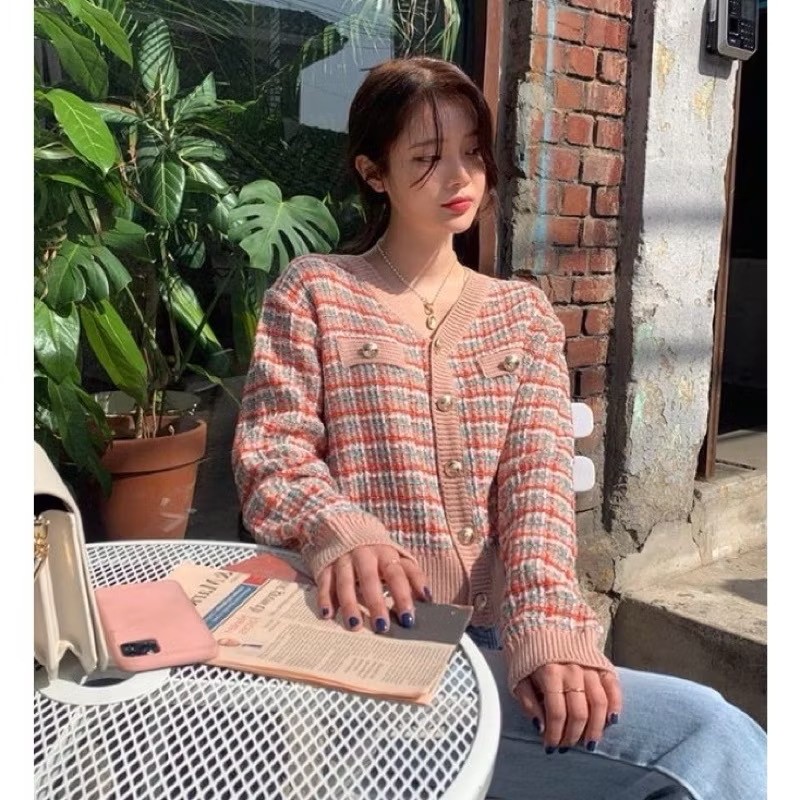 jaket outer pink wanita kekinian korean style kondangan simple elegan baju outer wanita crop top len