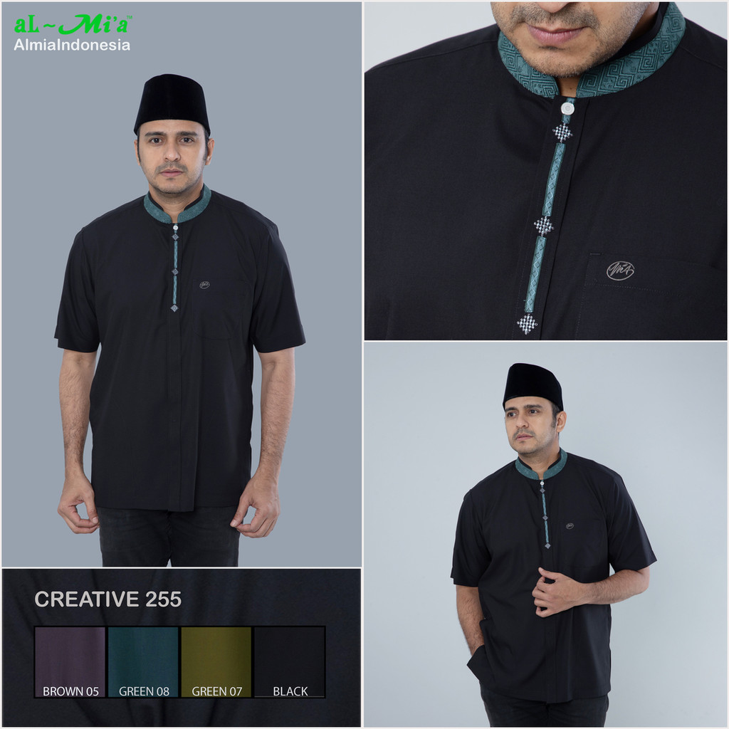 Baju Koko Al-Mia Creative 255 Lengan Pendek