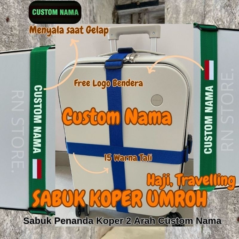 Sabuk koper Umroh | Sabuk Penanda Koper Umroh | Sabuk Koper Umroh - Haji - Travelling | Sabuk Koper 