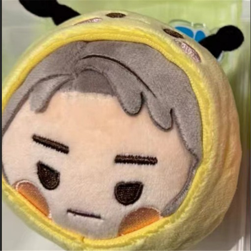 New Kpop Korean Boys FESTA V Cartoon Plush Keychain Keyring Pendant Cute Big Head Key Rings Fans Bir