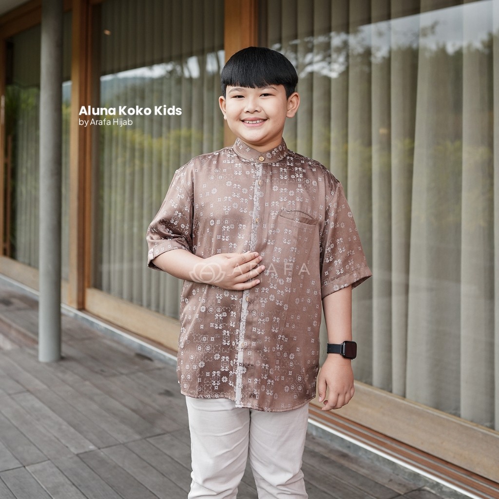 Aluna Koko Anak | Baju Lebaran Couple Keluarga Sarimbit Raya Series Model 2026
