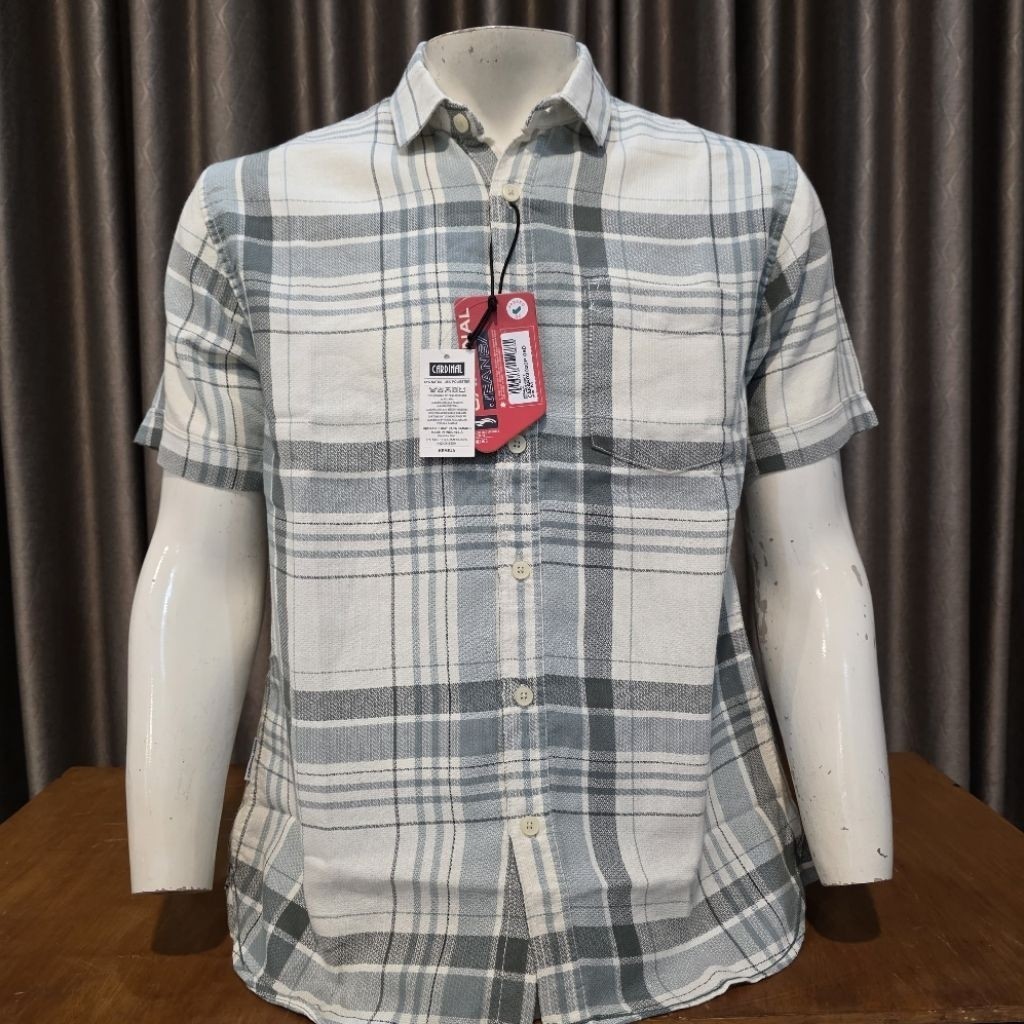 PROMO HITS CARDINAL JEANS ORIGINAL KEMEJA PRIA LENGAN PENDEK SLIMFIT