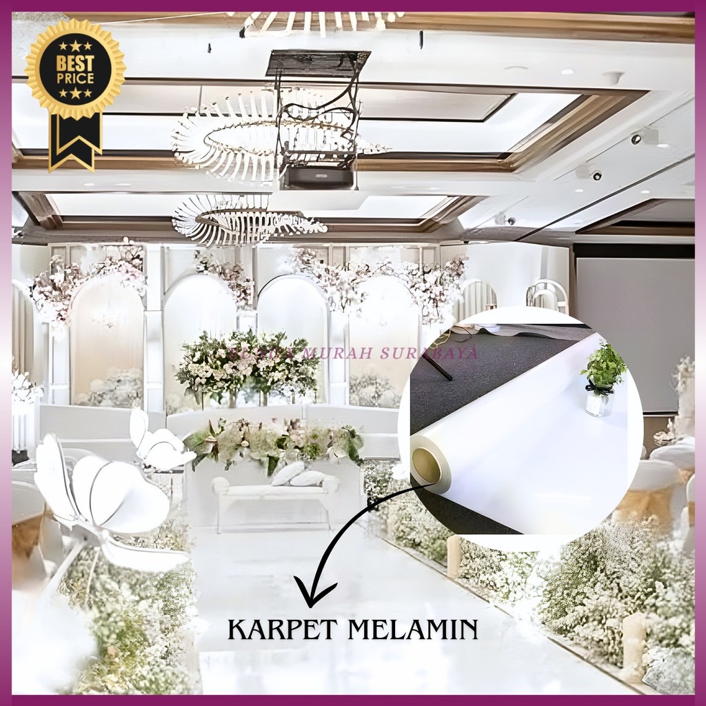 Karpet Melamin Dekorasi Pelaminan 125cm x 100cm Backdrop Dekorasi/Karpet Jalan Pelaminan Dekorasi