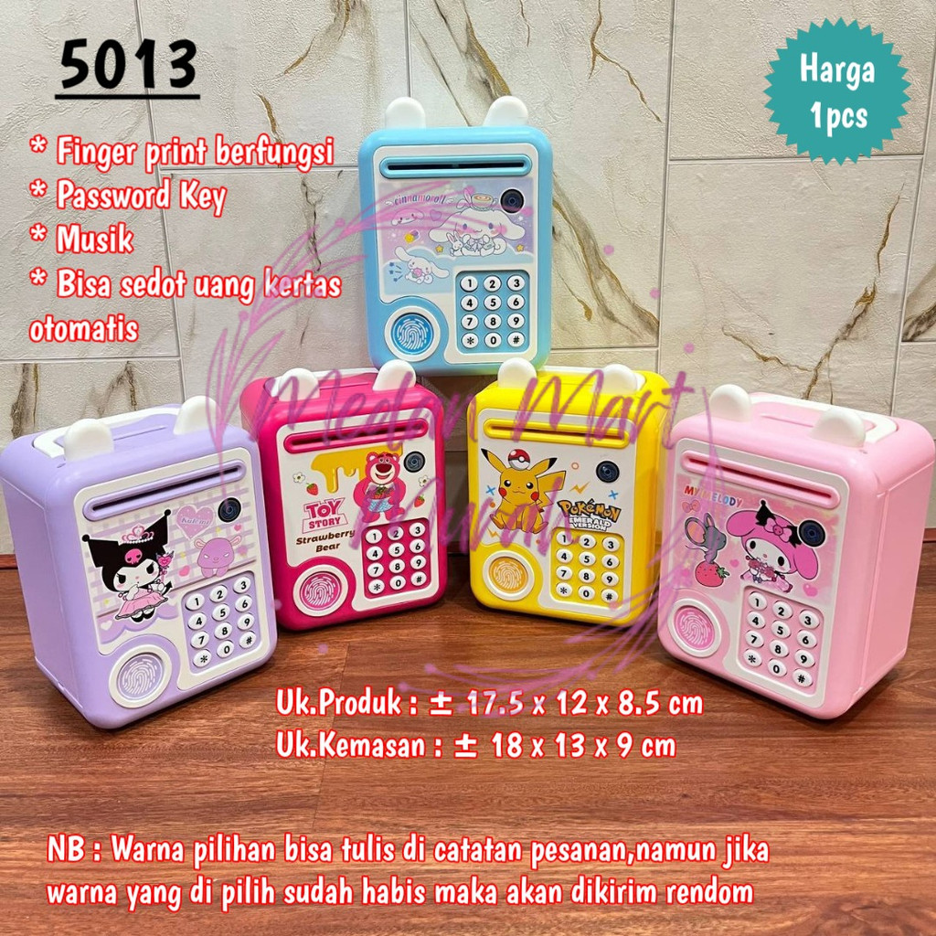 Mainan Celengan ATM Brankas Karakter /ATM Tabungan Uang Anak / Brankas ATM Mainan /  Celengan Anak
