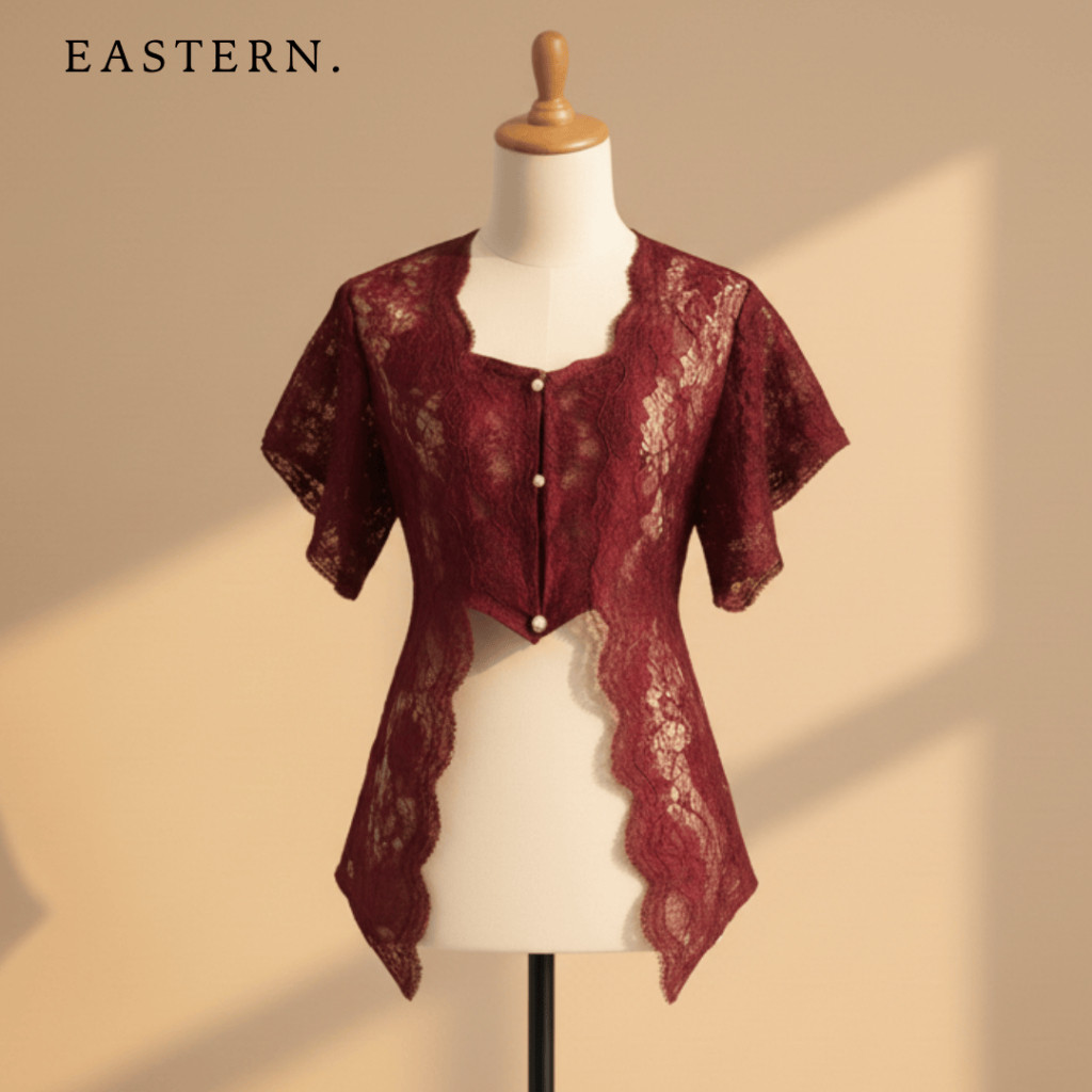 By Outer Kebaya Hagia Brukat Kutubaru Modern | Atasan + Rok Lilit Wisuda Setelan Kondangan Simpel El