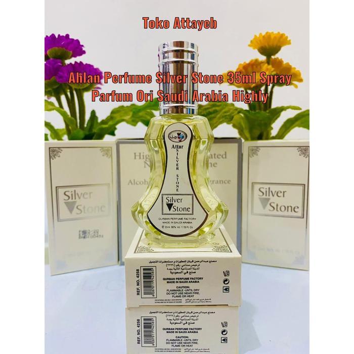 Ahlan Perfum Silver Stone 35ml Spray Parfume Ori Saudi Arabia Highly - Ahlan Silver Stone 35ml Spray