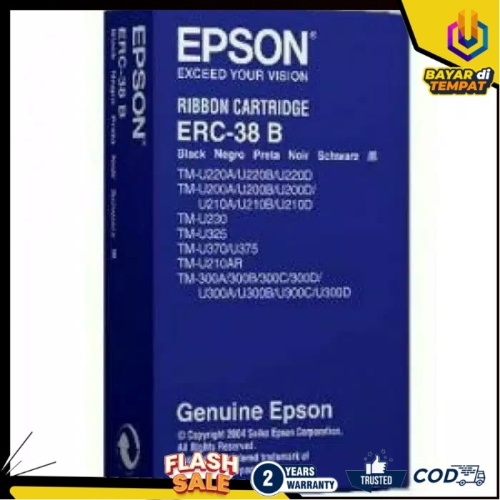 Tinta Printer Kasir Pita Epson ERC38 ERC 38 ERC-38 Original TMU-220 | UT COMP - Utama Computer