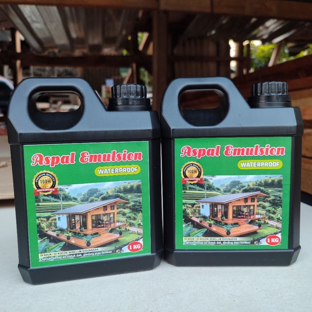 Aspal Emulsion Waterproof 1L - Aspal Cair Anti Bocor Untuk Dak, Dinding & Fondasi