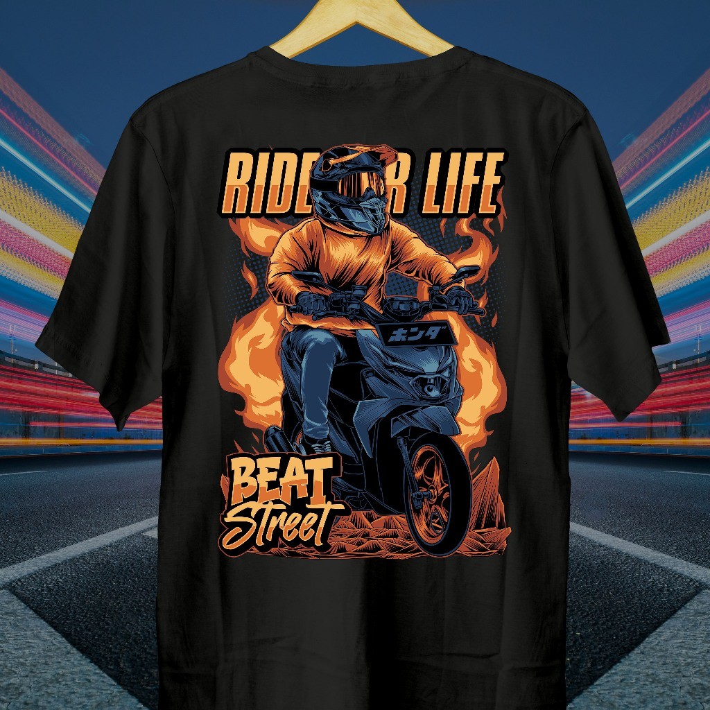Kaos Motor Beat Street Rider // Kaos Beat Street Rider // Baju Beat Street // Beat Street