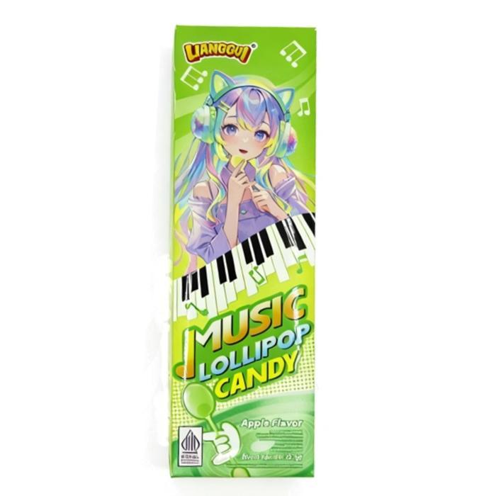Lianggui Music Lolipop Candy Berbagai Rasa 13.5gr / Permen keras musik - Apple