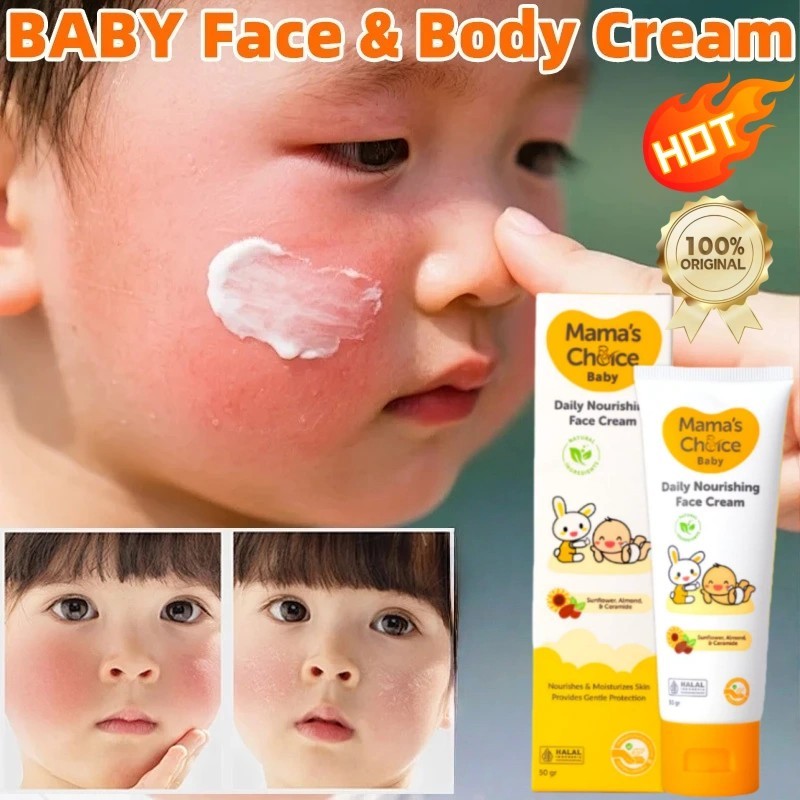 Cream Wajah Bayi 50ML  Anti Iritasi Anti Krim Penghilang Bekas Luka atau Gigitan Nyamuk, Pelembab