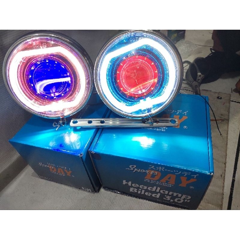 Lampu Biled CB 125 set Batok Day, Batok Krom dan Hitam